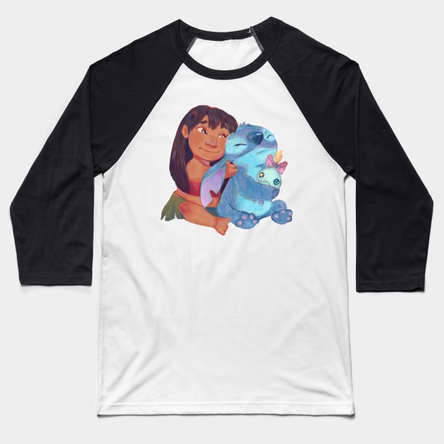lilo and stitch Baseball T-Shirt by Rosbel